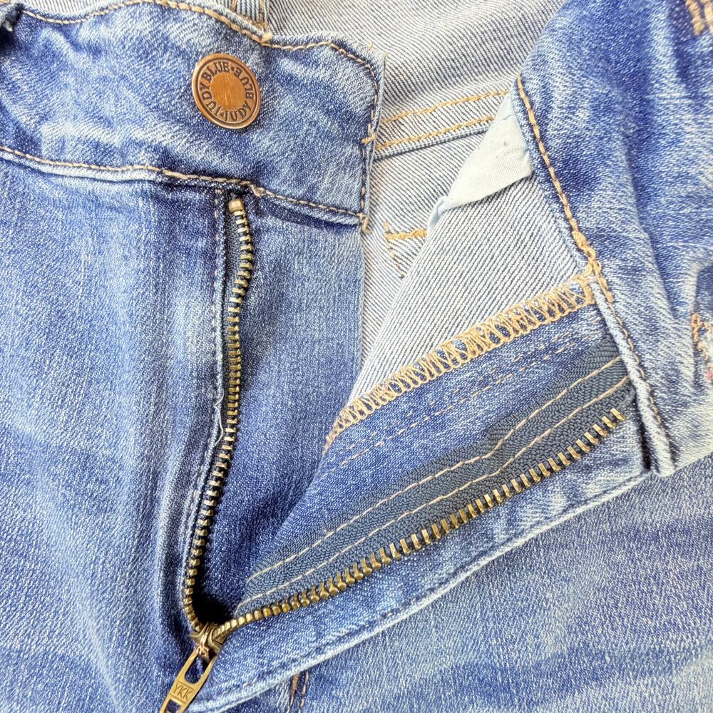 Judy Blue Women's Relaxed Fit Raw Hem Crop/Ankle Blue Denim Jeans Size 18W - Picture 8 of 11